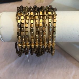 Bronze bead bracelet